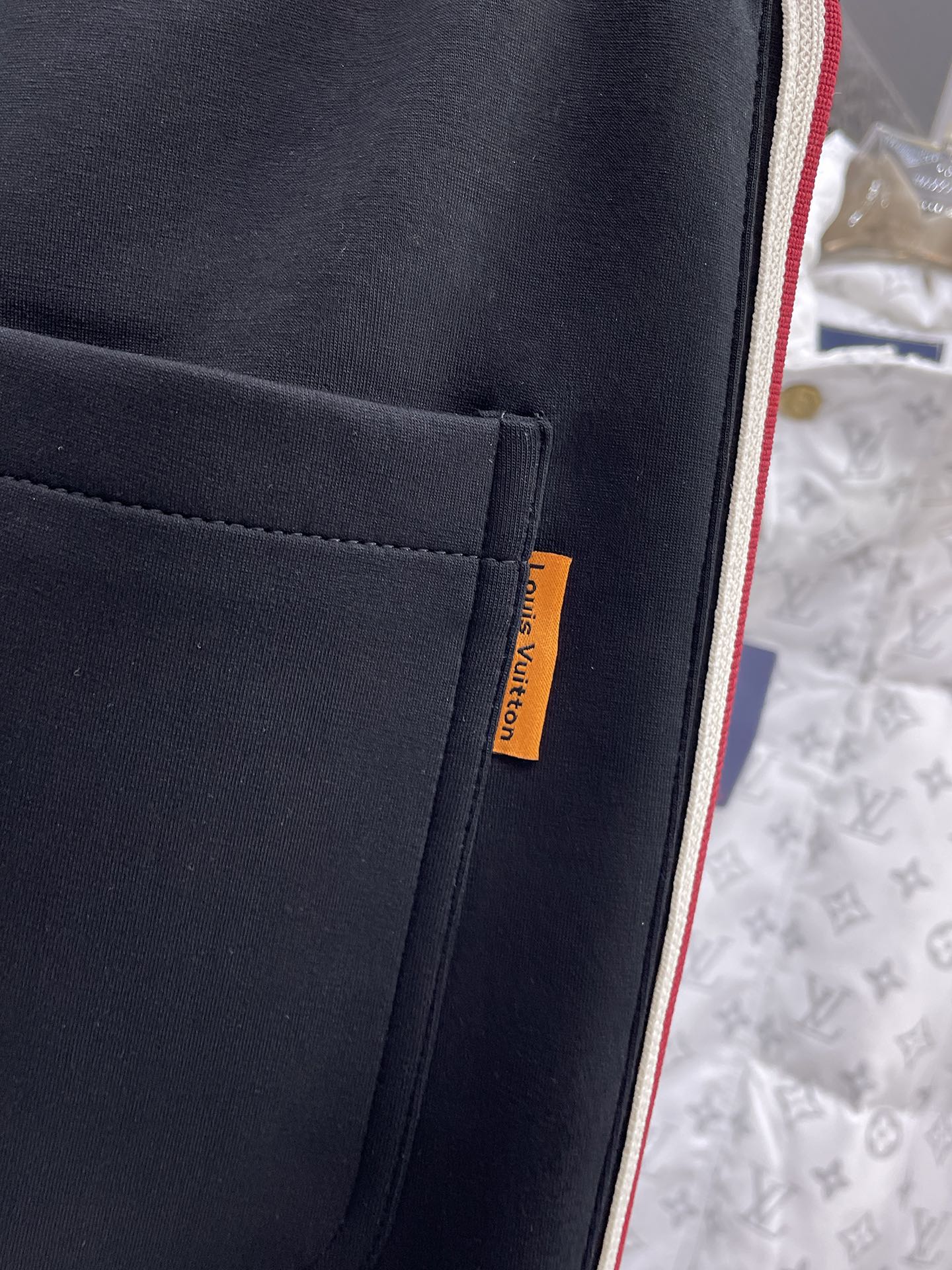 LOUIS VUITTON LV BLACK MIX RED TROUSERS 239503
