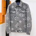 LOUIS VUITTON LV ASH GRAY MONOGRAM DENIM JACKET 239524
