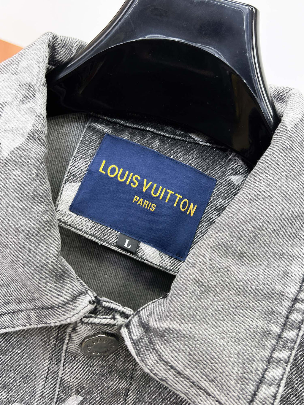 LOUIS VUITTON LV ASH GRAY MONOGRAM DENIM JACKET 239524