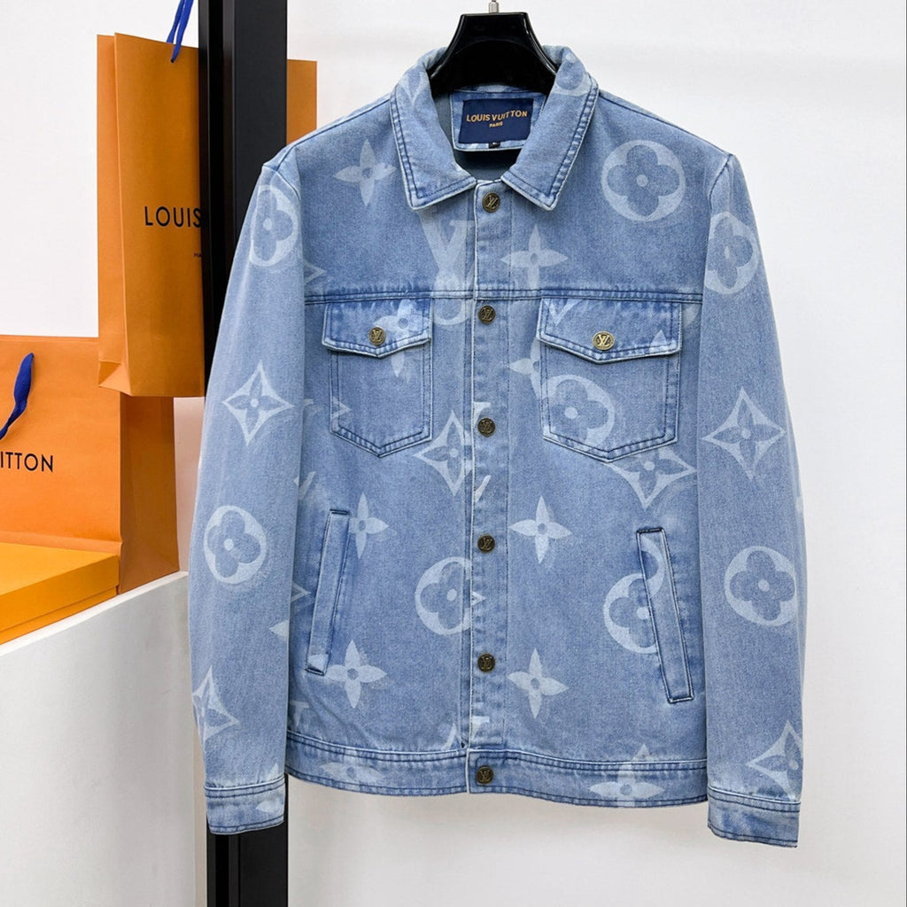 LOUIS VUITTON LV ICE BLUE MONOGRAM DENIM JACKET 239523