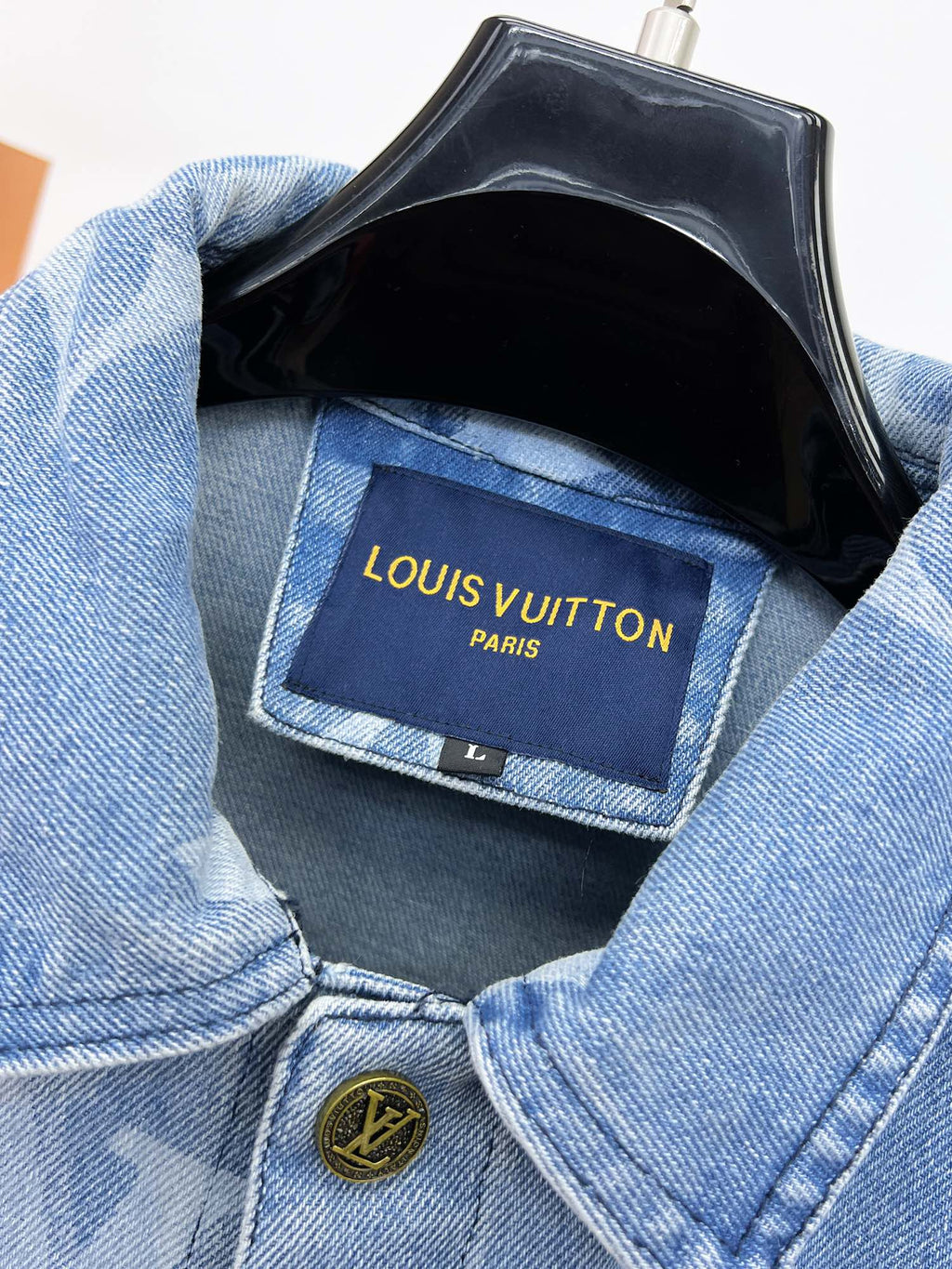 LOUIS VUITTON LV ICE BLUE MONOGRAM DENIM JACKET 239523