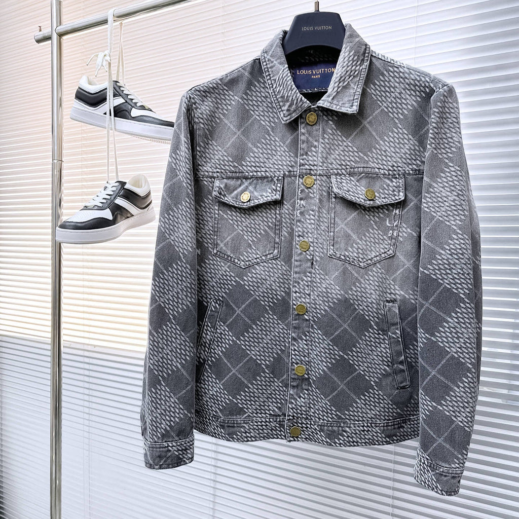 LOUIS VUITTON LV SHIRT JACKET IN GRAY DENIM 239127