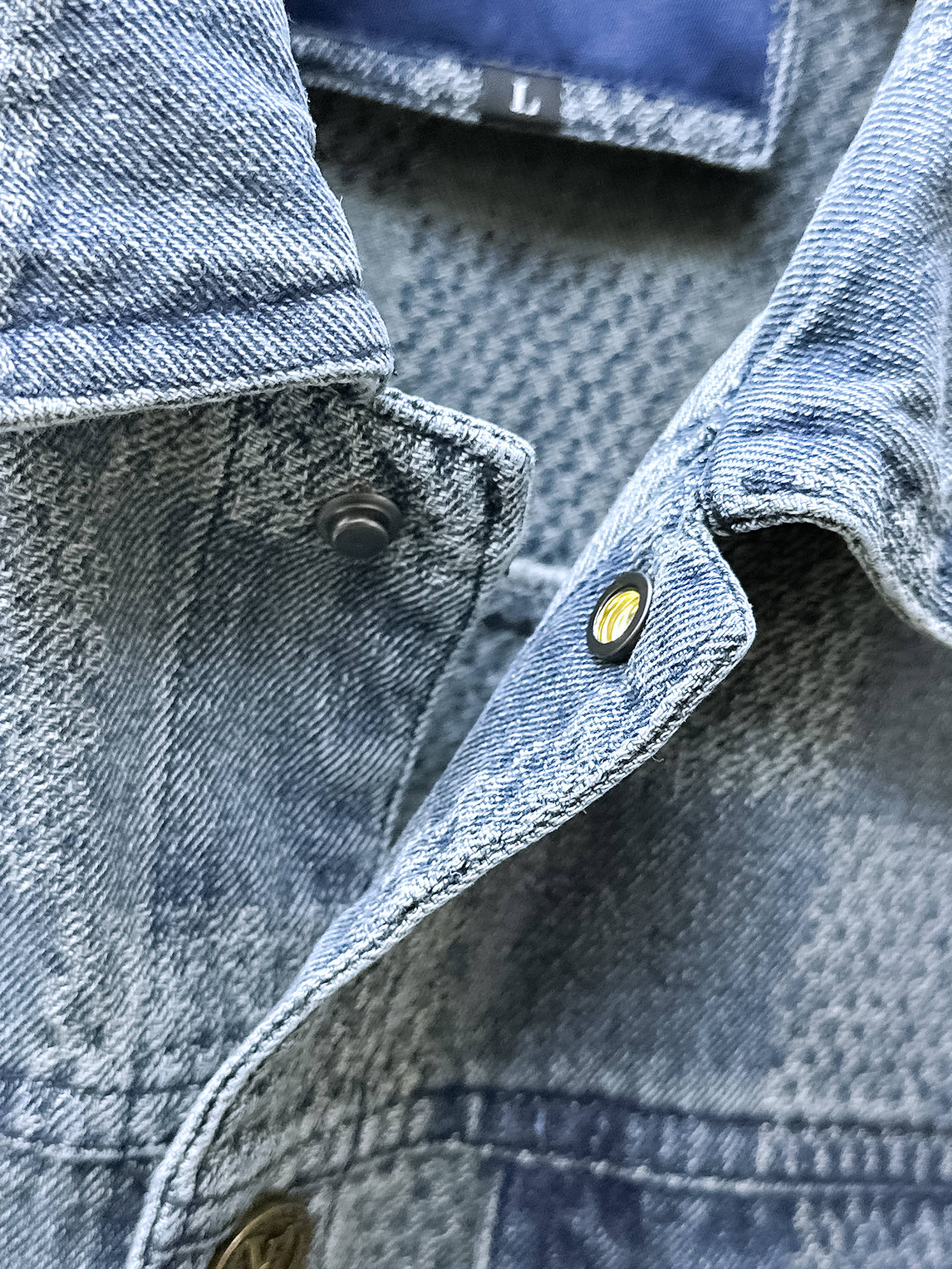 LOUIS VUITTON LV SHIRT JACKET IN COUNTRY BLUE DAMIER DENIM 239122
