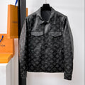 LOUIS VUITTON LV BLACK MONOGRAM DENIM JACKET 239528