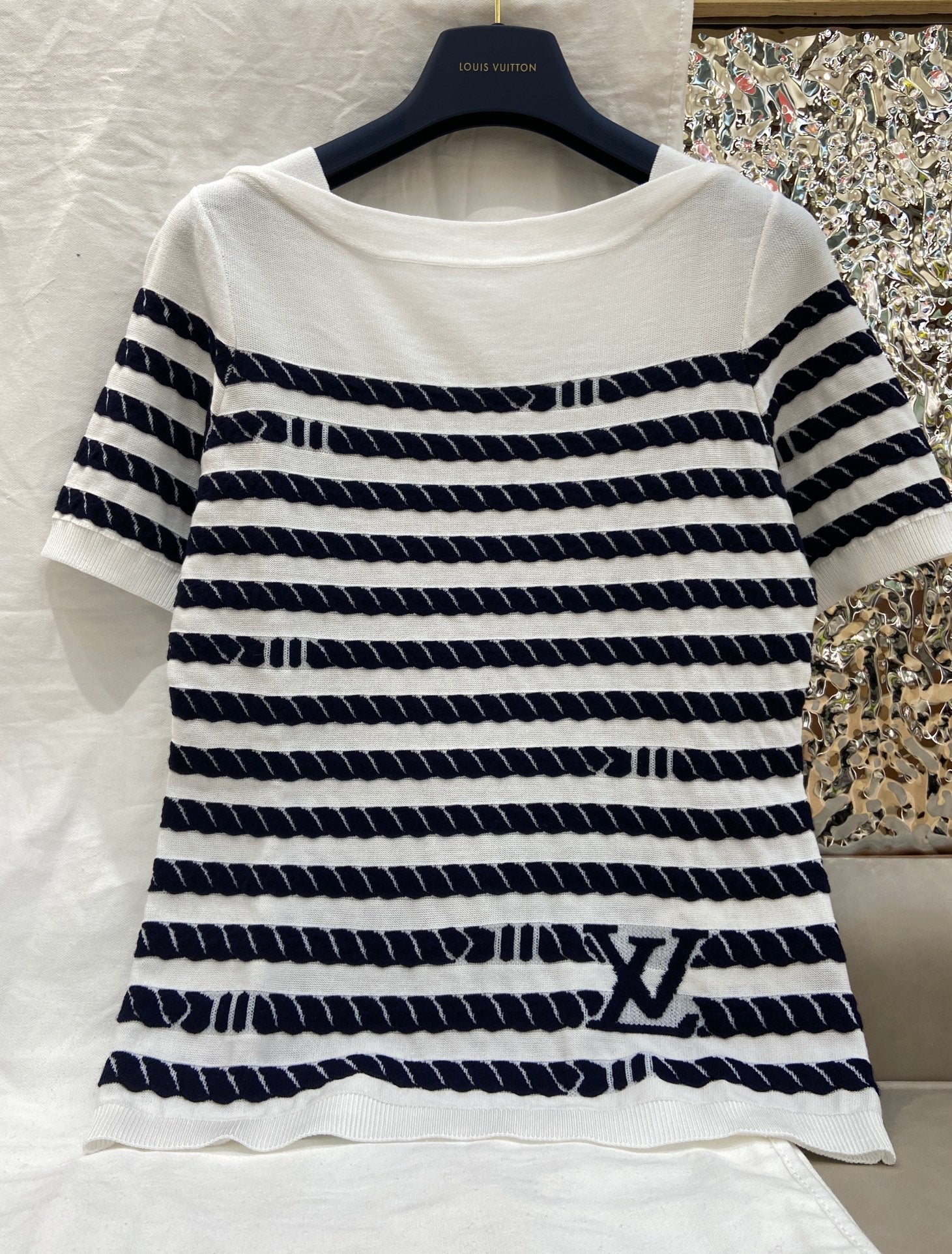 LOUIS VUITTON LV STRIPED SWEATER 25S IN TENCEL 266038