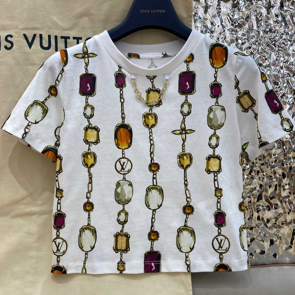 LOUIS VUITTON LV CROP TOP 25S IN COTTON 266288