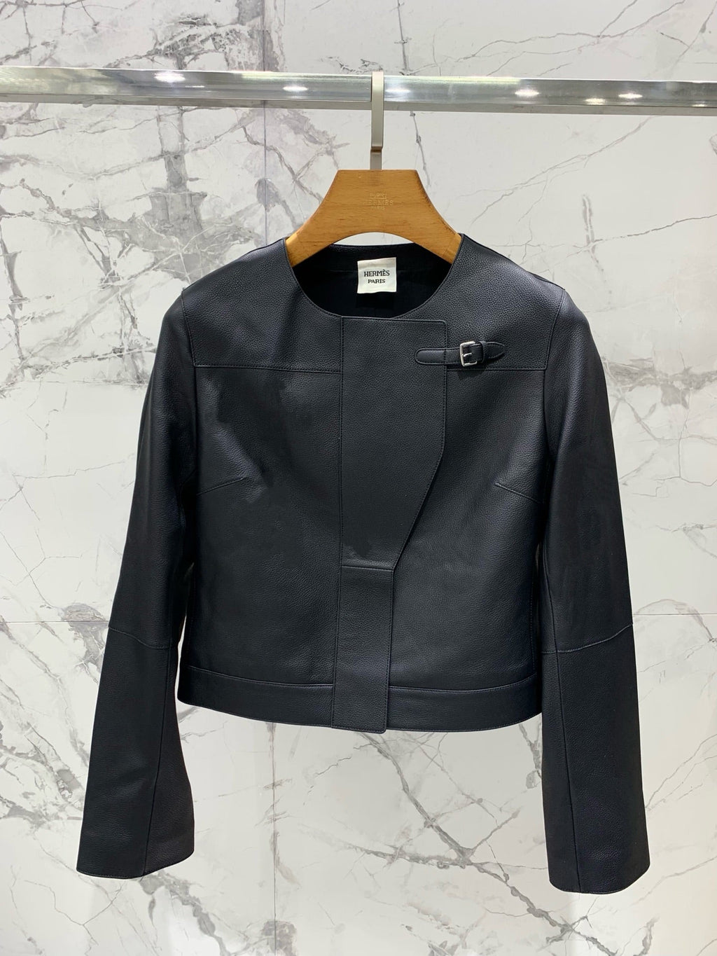 HERMES HERMES 25S LEATHER JACKET WITH LEATHER SHORTS 528564