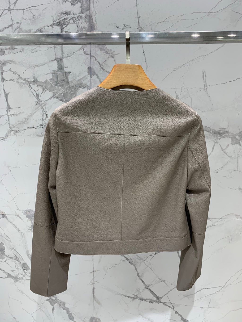 HERMES HERMES 25S LEATHER JACKET WITH LEATHER SHORTS 528568