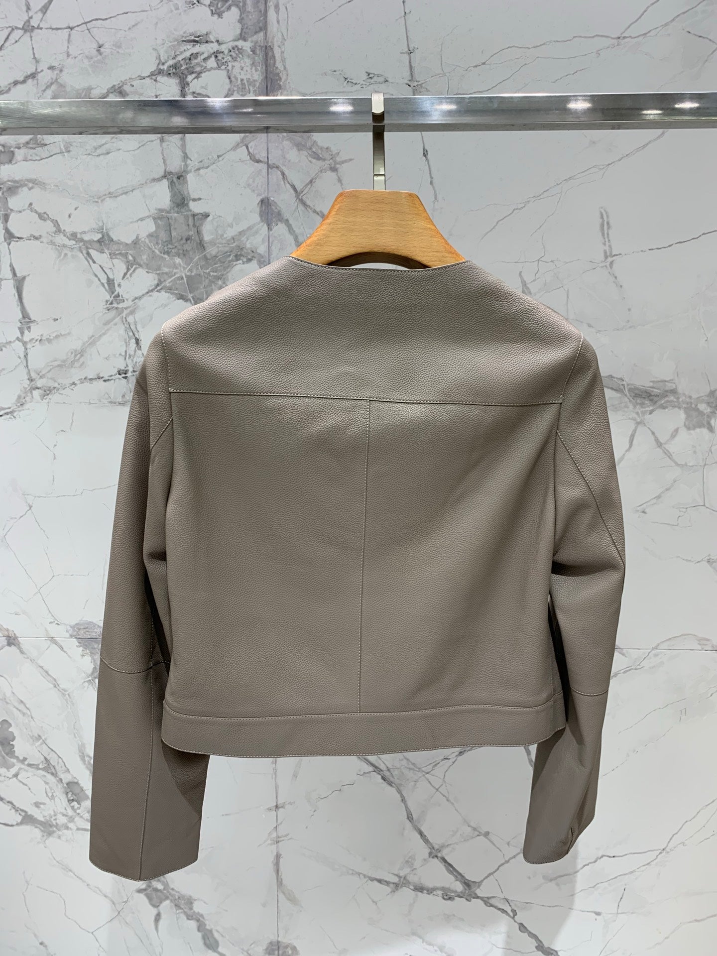 HERMES HERMES 25S LEATHER JACKET WITH LEATHER SHORTS 528568