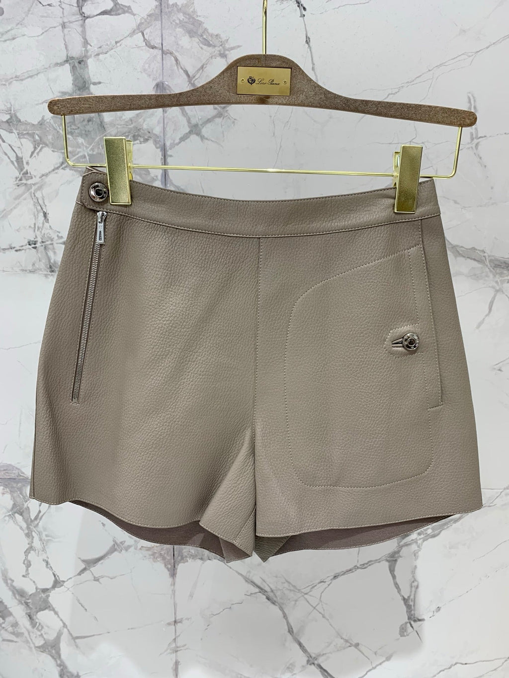 HERMES HERMES 25S LEATHER JACKET WITH LEATHER SHORTS 528568