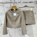 HERMES HERMES 25S LEATHER JACKET WITH LEATHER SHORTS 528568