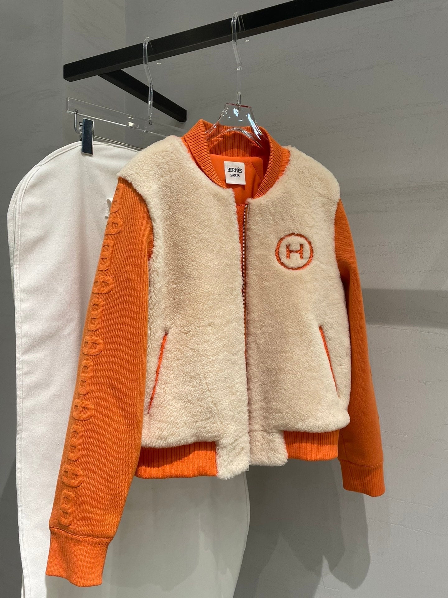 HERMES HERMES 25S SHEEPSKIN BOMBER JACKET 169