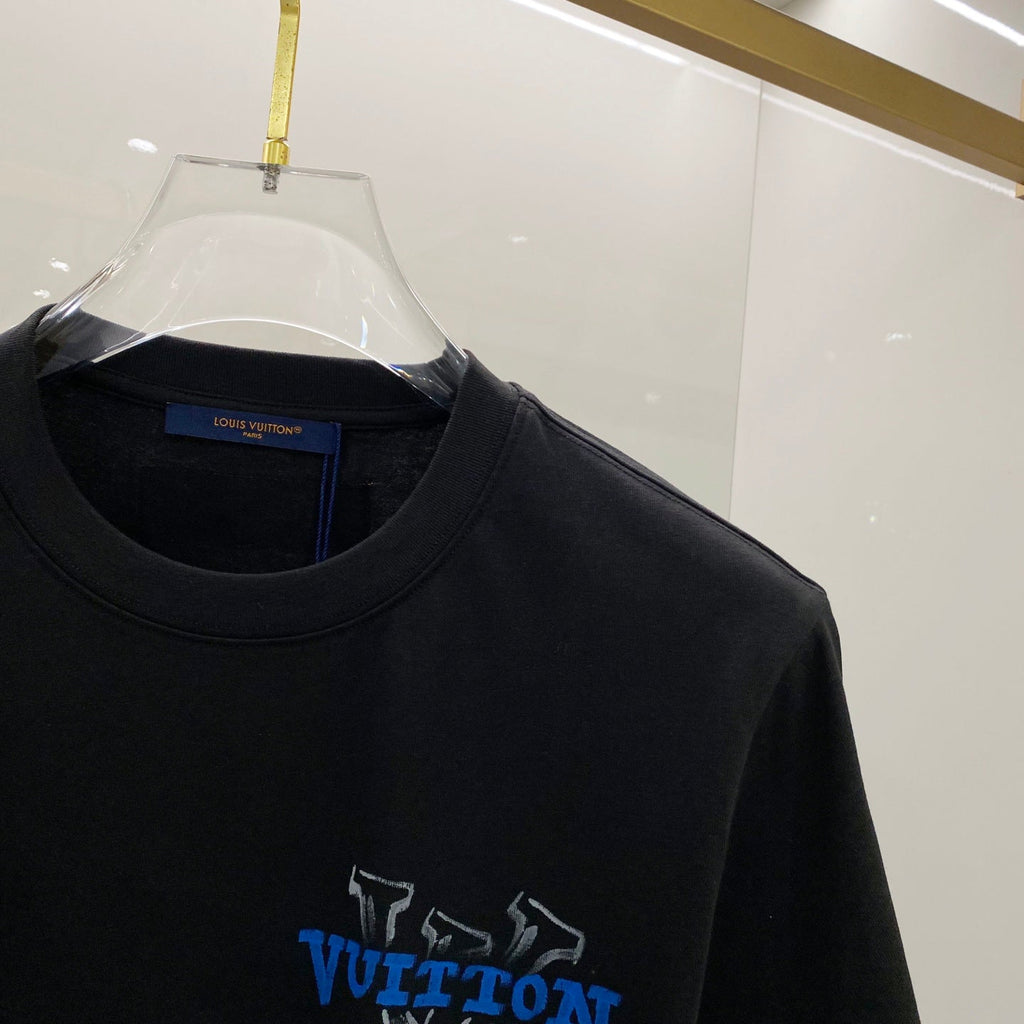 LOUIS VUITTON LV T-SHIRT BLACK COTTON 238848