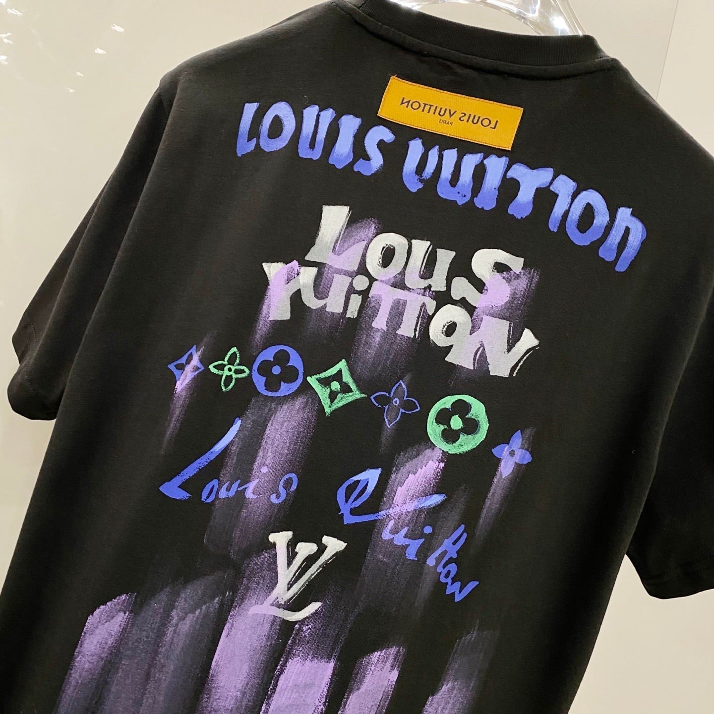 LOUIS VUITTON LV SHORT-SLEEVED T-SHIRT BLACK COTTON 238852