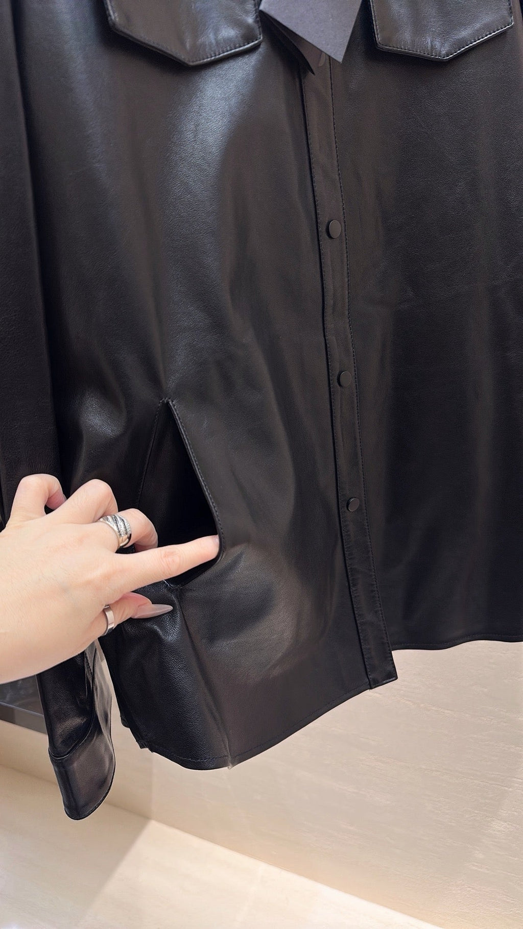 PRADA 25S LEATHER SHIRT JACKET 451
