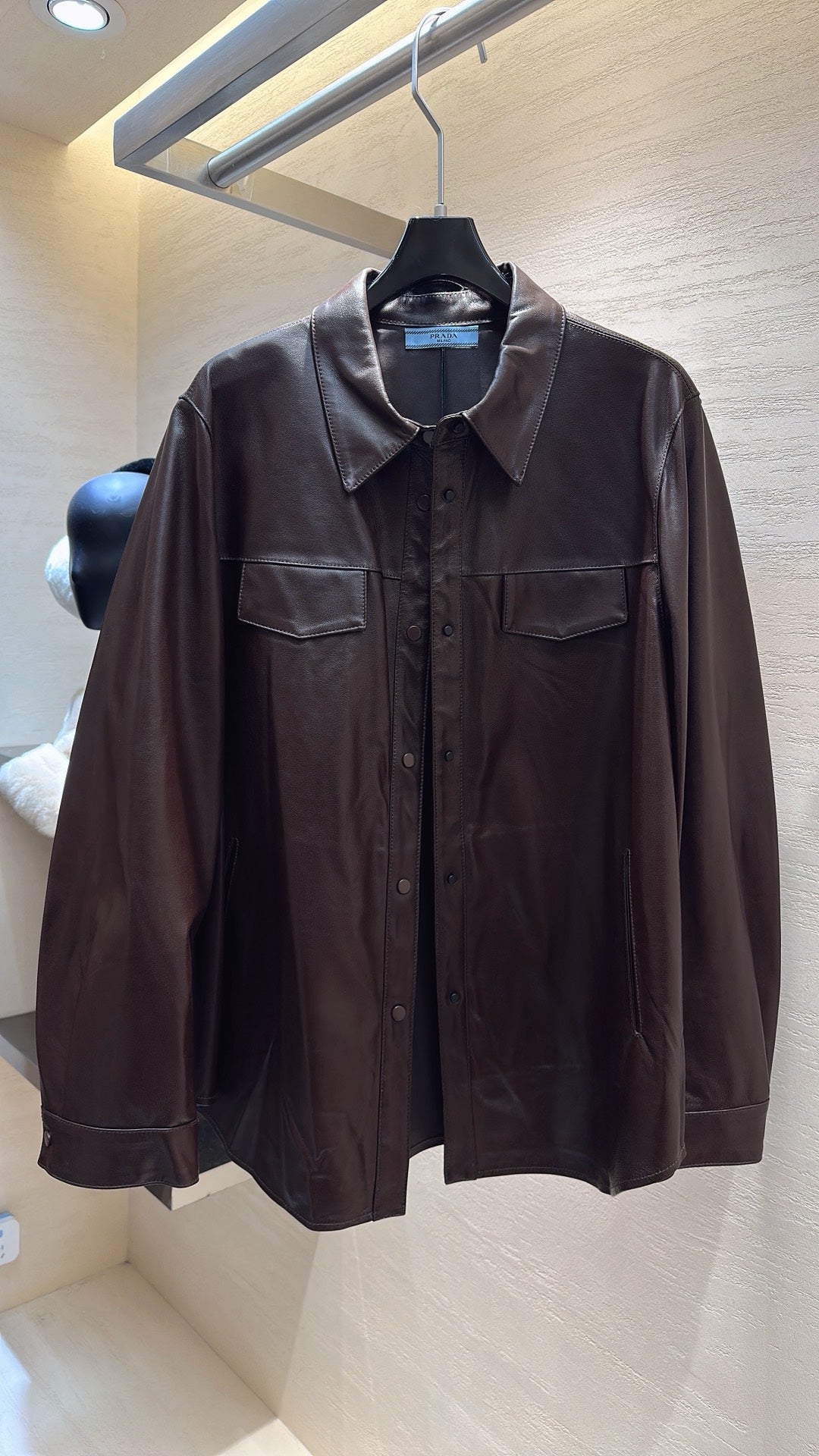 PRADA 25S LEATHER SHIRT JACKET 452