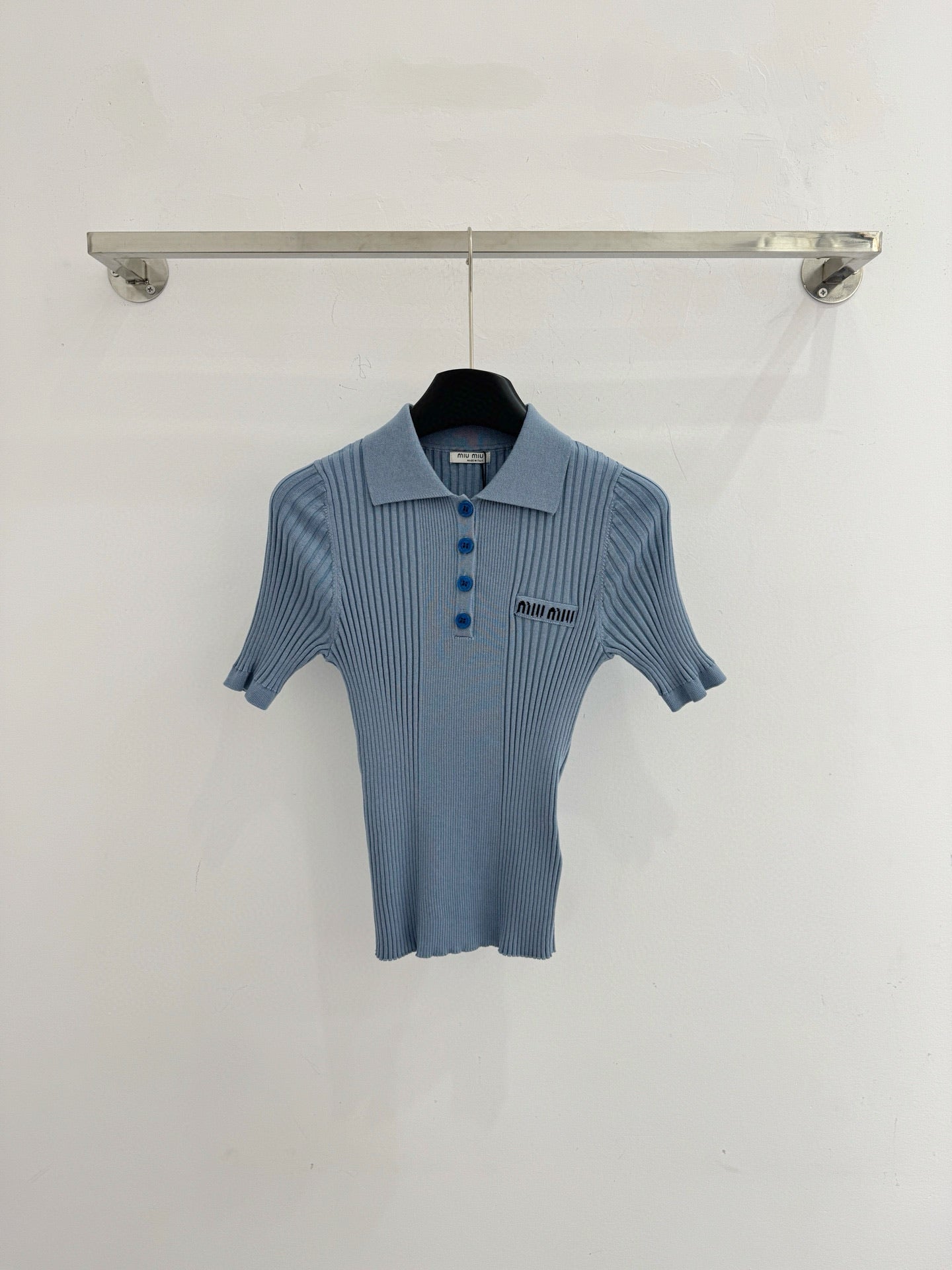 MIUMIU SHORT-SLEEVE POLO T-SHIRT STYLE 784
