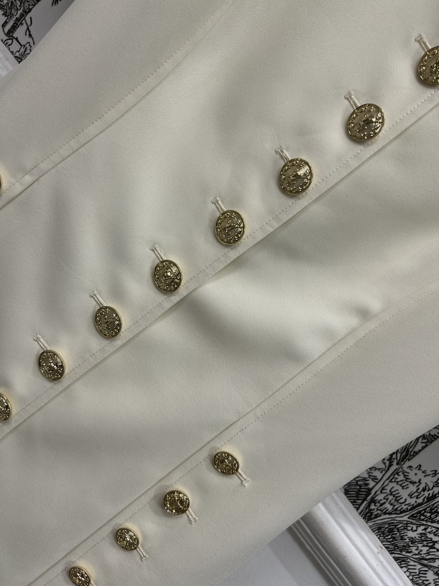 LOUIS VUITTON LV 25S ROUND NECK DRESS WITH METAL BUTTONS 262924