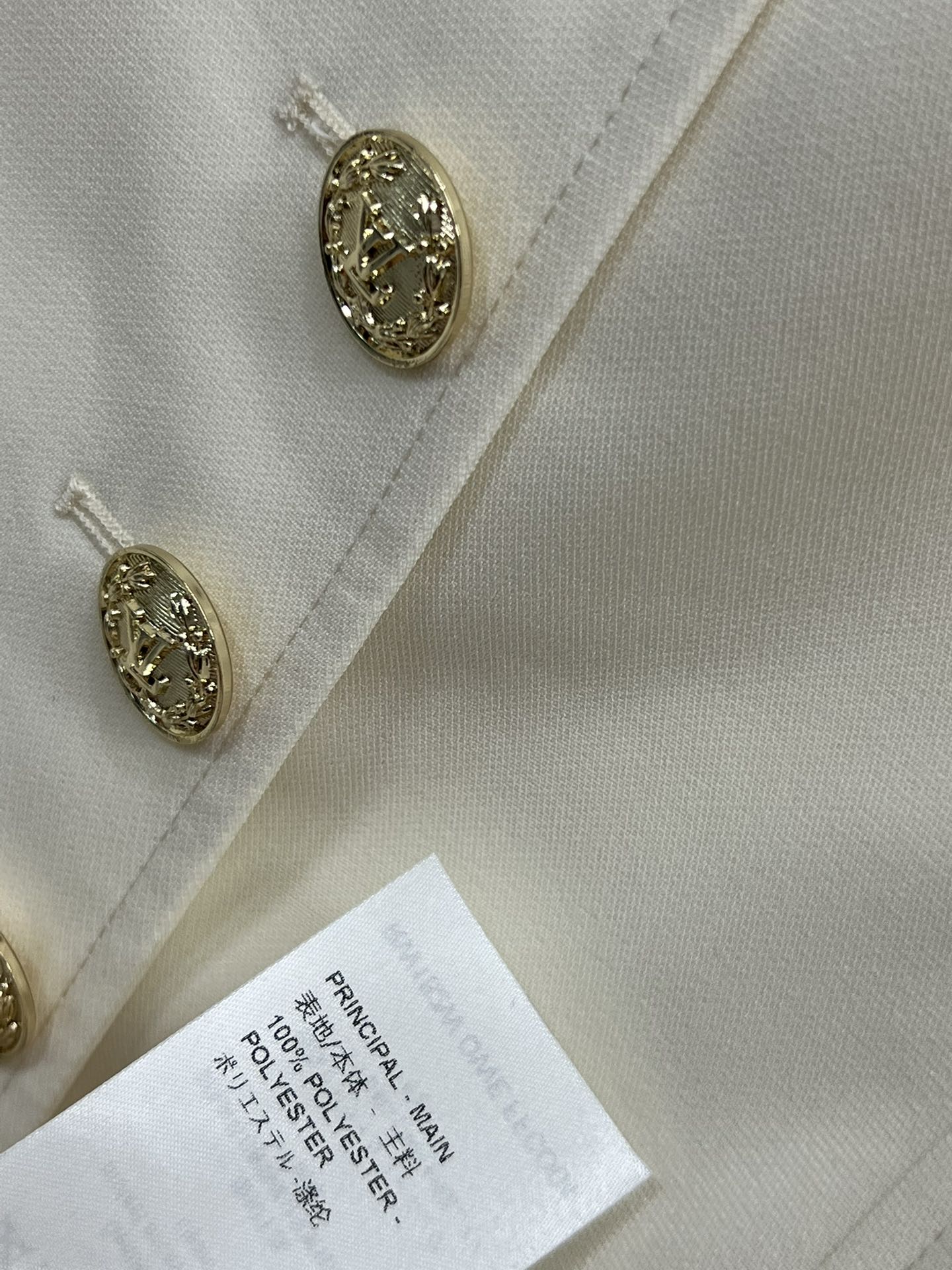 LOUIS VUITTON LV 25S ROUND NECK DRESS WITH METAL BUTTONS 262924