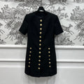 LOUIS VUITTON LV 25S ROUND NECK DRESS WITH METAL BUTTONS 262925
