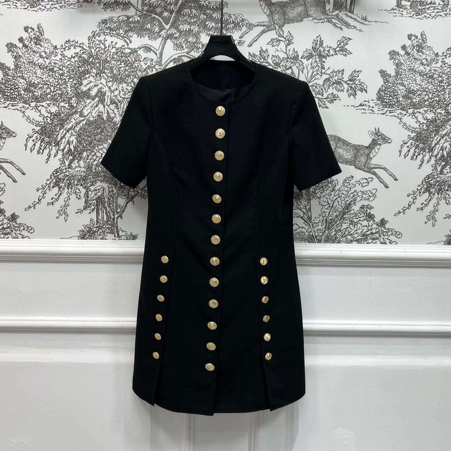 LOUIS VUITTON LV 25S ROUND NECK DRESS WITH METAL BUTTONS 262925