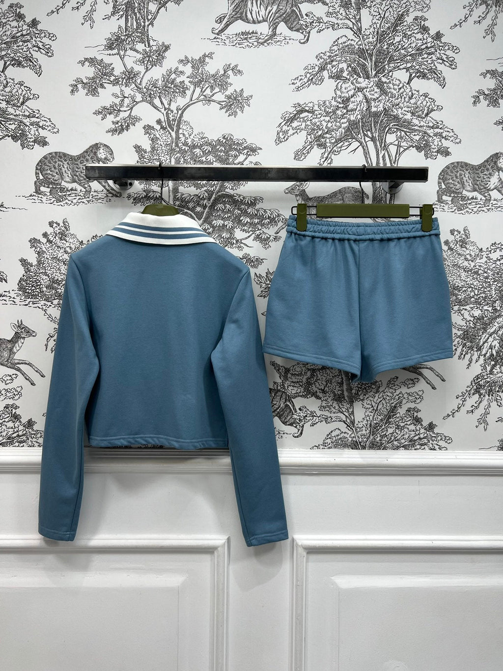 GUCCI 25S DOUBLE LAYER SWEATSHIRT SHORTS SET 262946