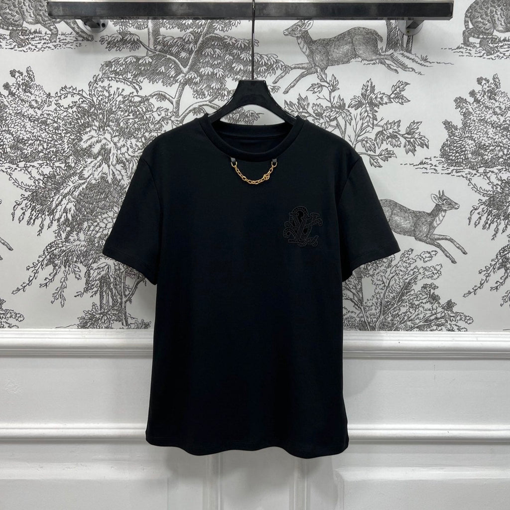 LOUIS VUITTON LV 25S SHORT SLEEVE T-SHIRT WITH EMBROIDERED LOGO 263035