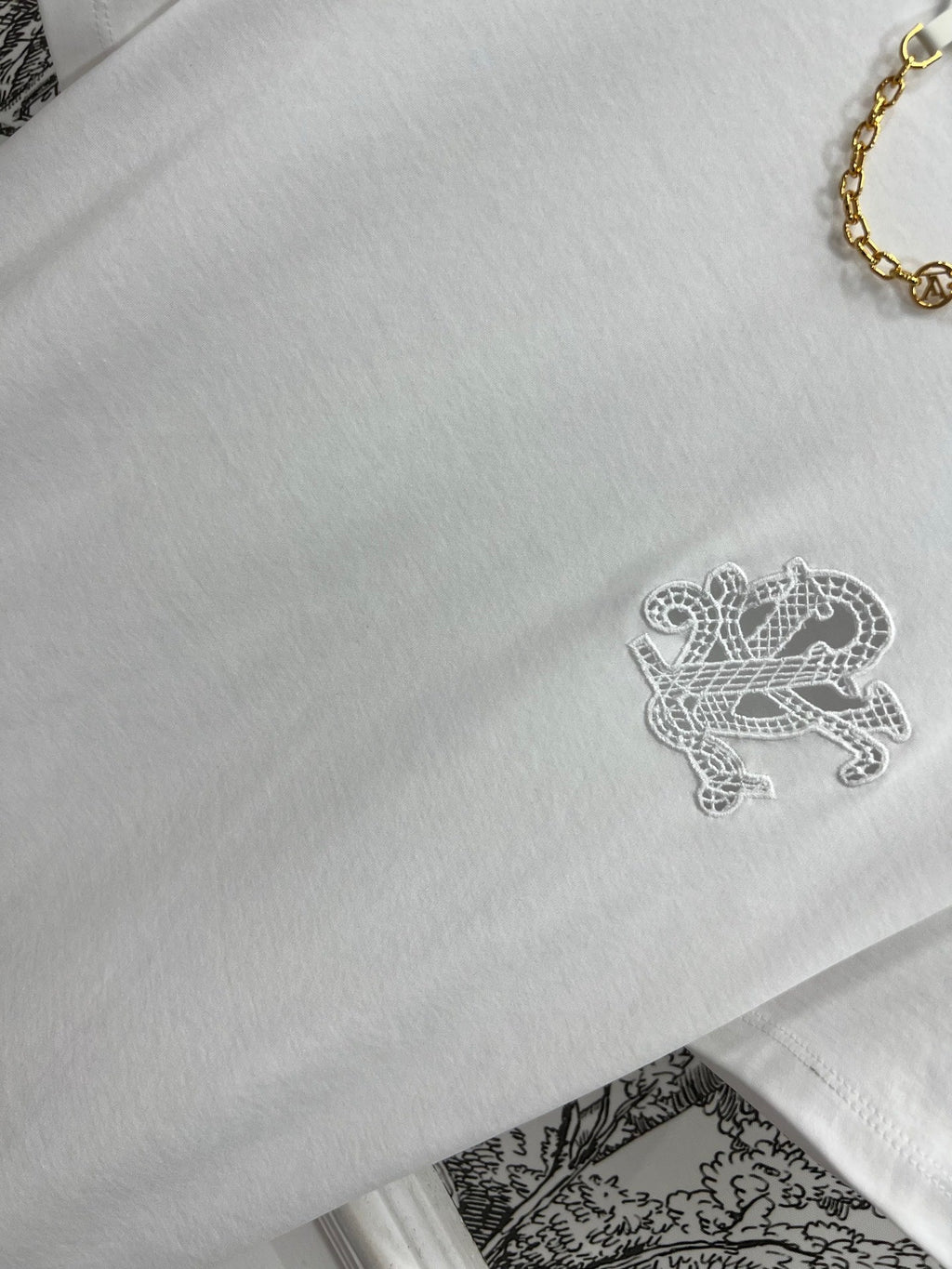 LOUIS VUITTON LV 25S SHORT SLEEVE T-SHIRT WITH EMBROIDERED LOGO 263036