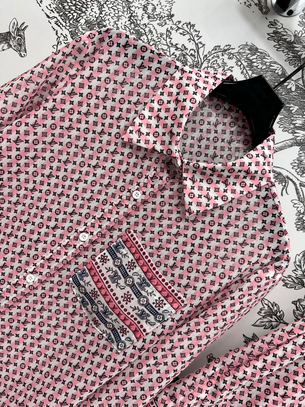 LOUIS VUITTON LV 25S SHIRT SHORTS SET IN POLYESTER 263071
