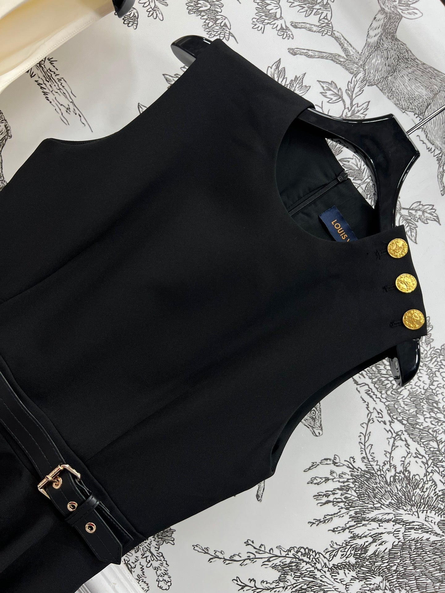 LOUIS VUITTON LV ASYMMETRICAL ELEGANT DRESS 268380