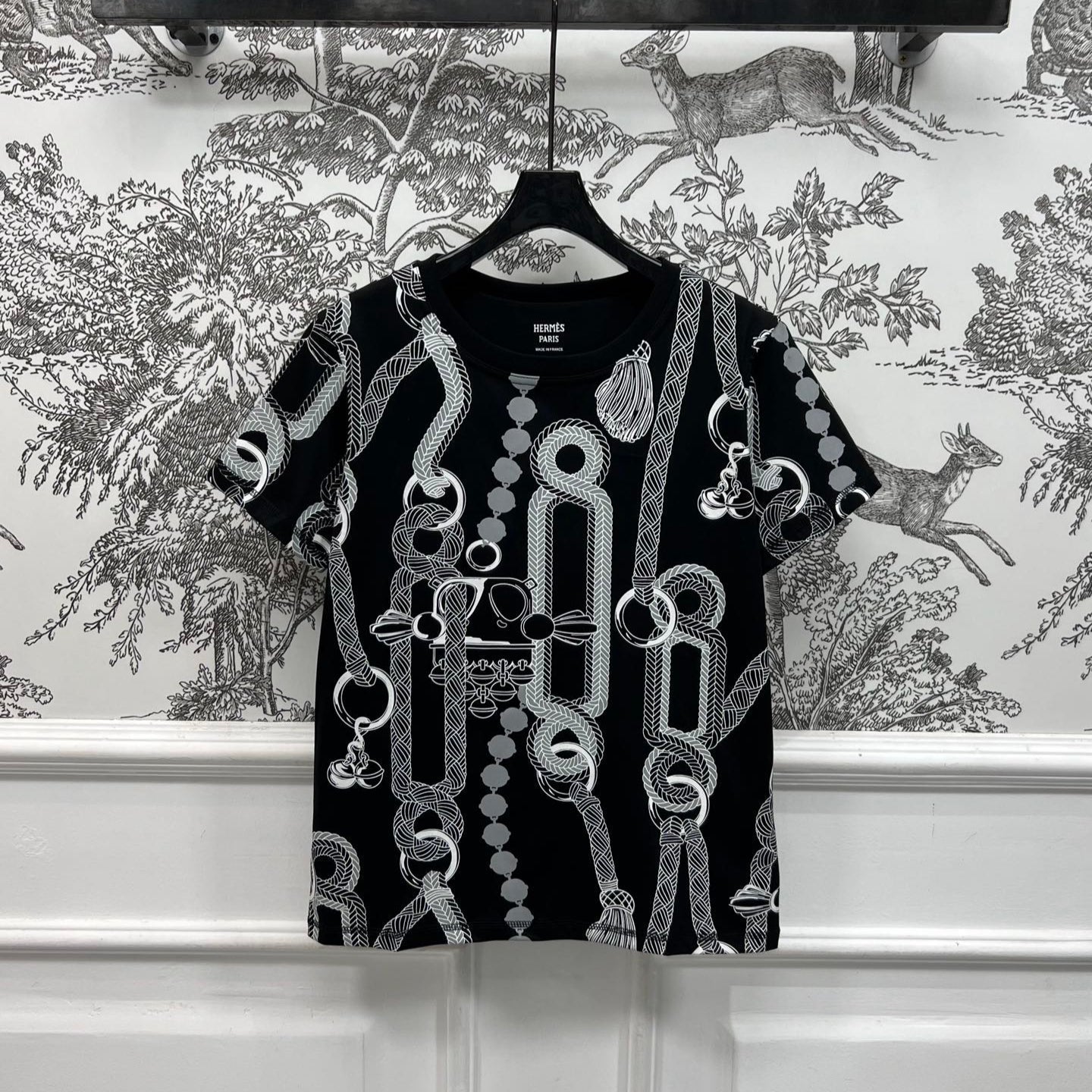 HERMES HERMES T SHIRT 25S IN COTTON 268415