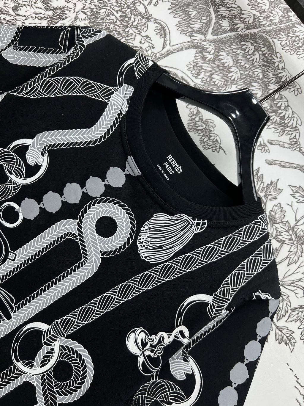 HERMES HERMES T SHIRT 25S IN COTTON 268415