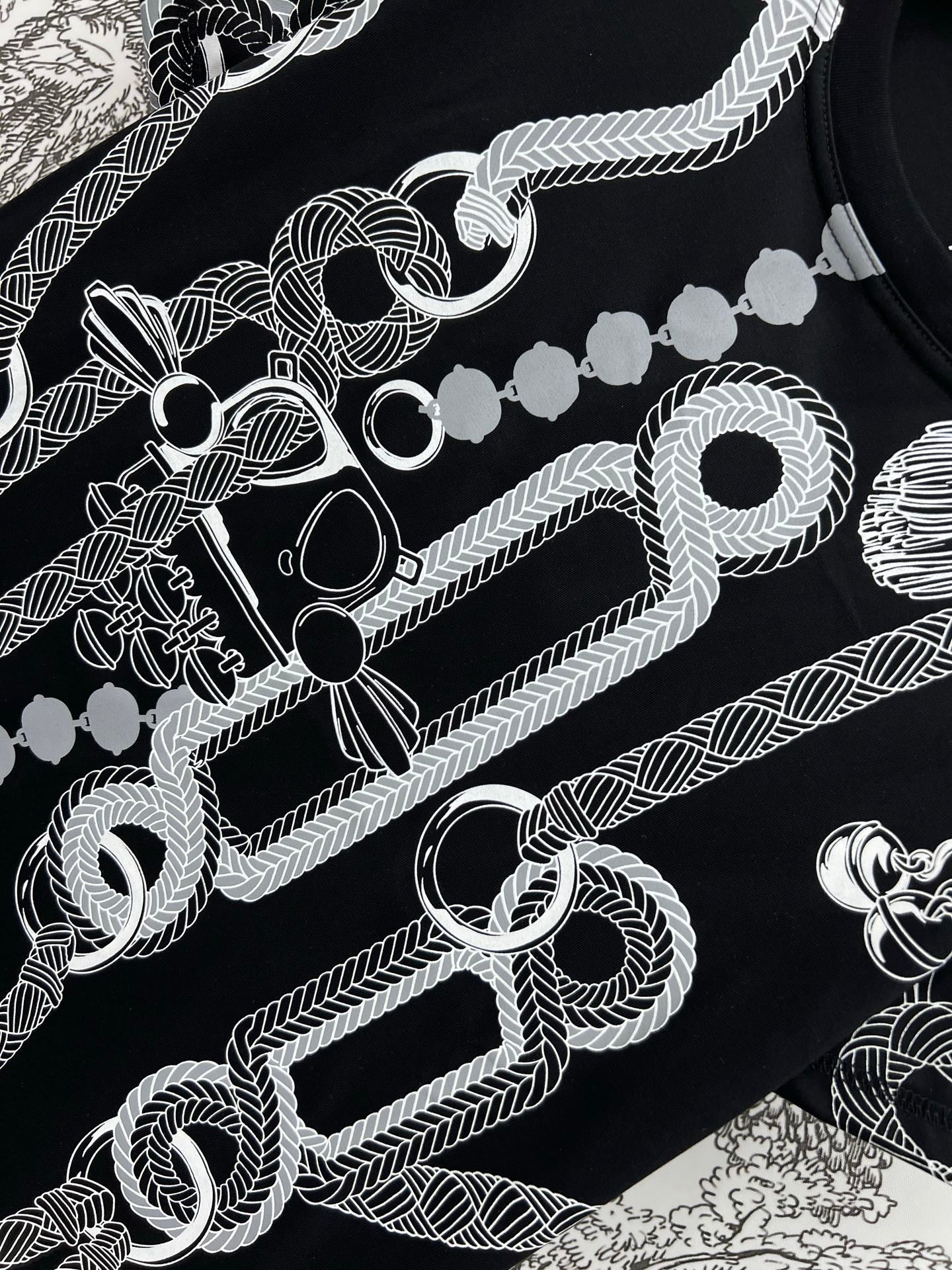 HERMES HERMES T SHIRT 25S IN COTTON 268415