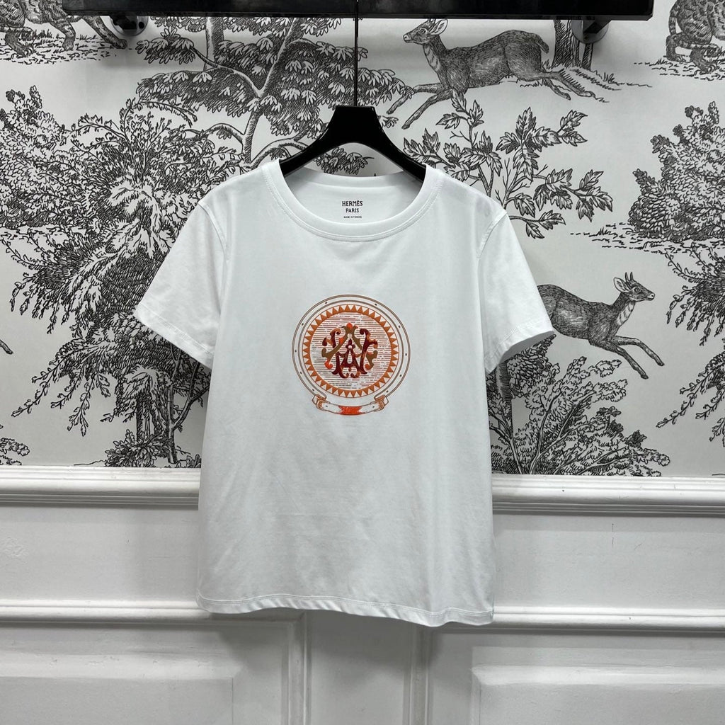 HERMES PRINTED SHORT SLEEVE T-SHIRT 268406