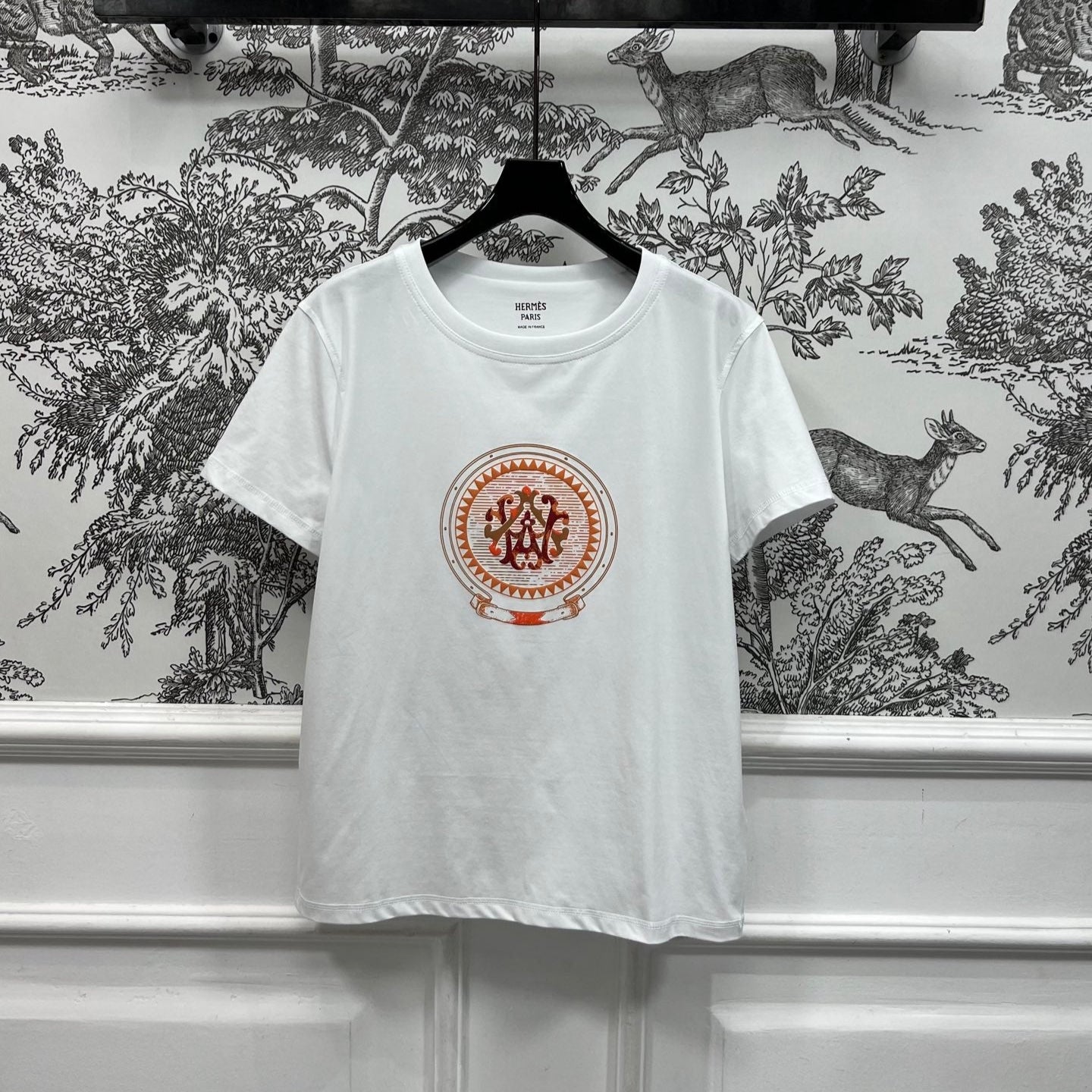 HERMES PRINTED SHORT SLEEVE T-SHIRT 268406