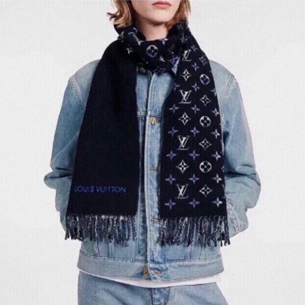 LOUIS VUITTON MONOGRAM GRADIENT TARTAN CITY SCARF 180 CM IN COLORFUL CASHMERE 391001
