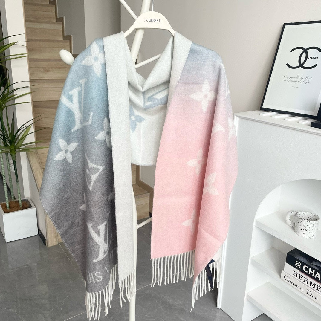 LOUIS VUITTON REYKJAVIK GRADIENT SCARF 220 CM IN COLORFUL CASHMERE 399734