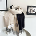 GUCCI SCARF 195 CM IN BLACK AND WHITE CASHMERE 401402