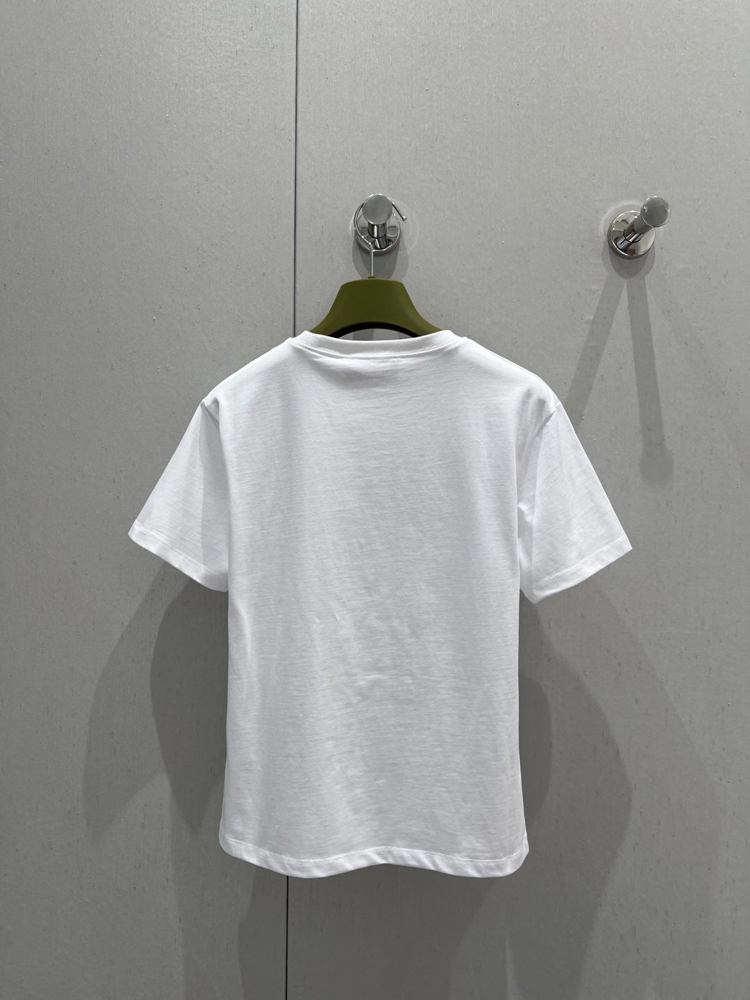 GUCCI Gucci 2025 Print Short Sleeve T-shirt White Green Red Cotton