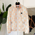 LOUIS VUITTON LV ORANGE AND GRAY DAMIER JACKET 239117