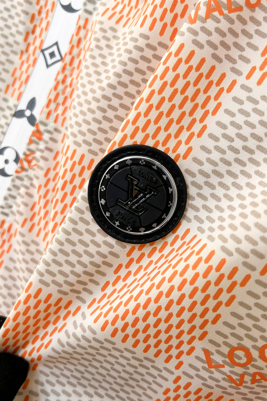 LOUIS VUITTON LV ORANGE AND GRAY DAMIER JACKET 239117