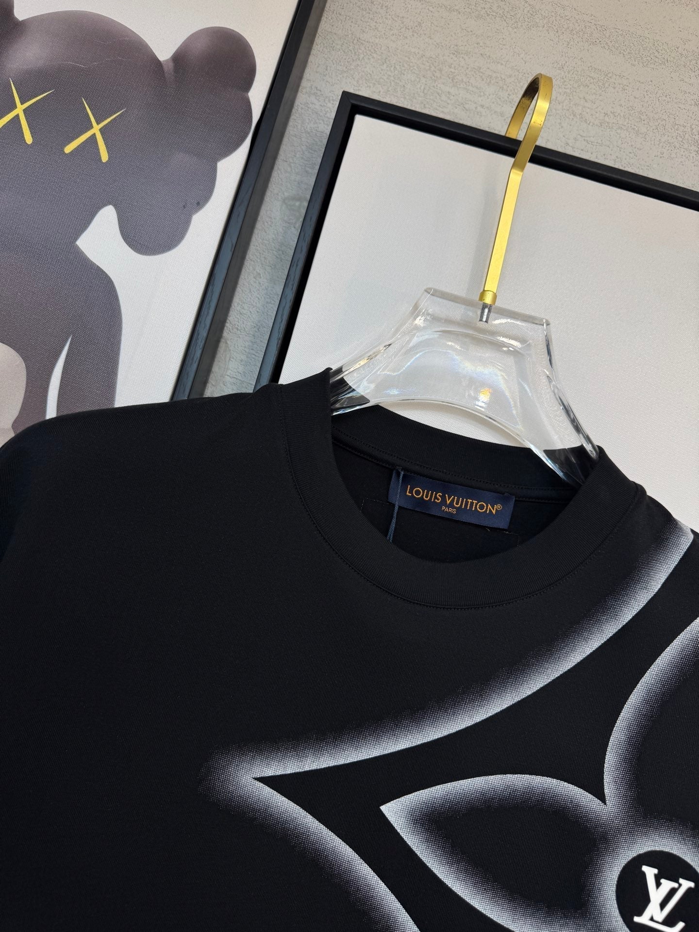 LOUIS VUITTON LV BLACK COTTON T-SHIRT 238913