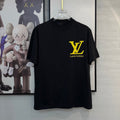 LOUIS VUITTON LV BLACK COTTON T-SHIRT YELLOW LOGO 238915