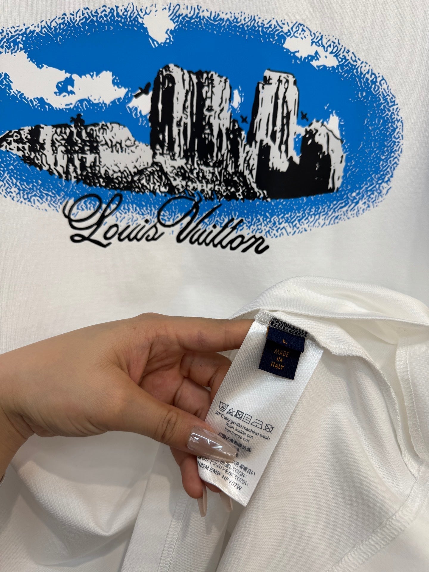 LOUIS VUITTON LV WHITE COTTON T-SHIRT 238918