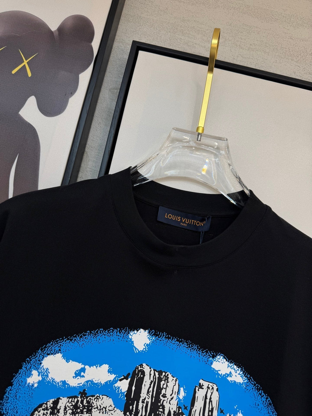 LOUIS VUITTON LV BLACK COTTON T-SHIRT 238919