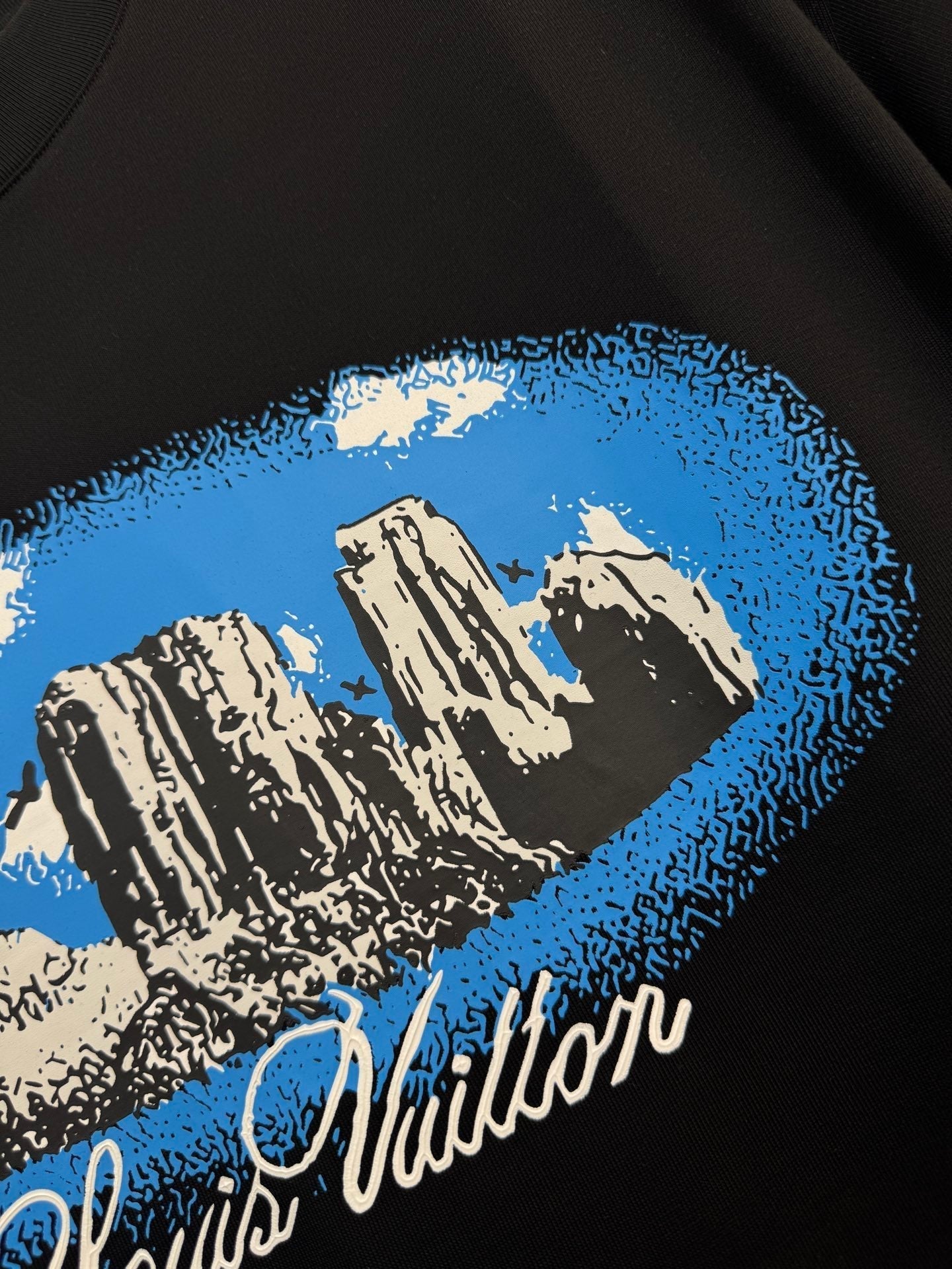 LOUIS VUITTON LV BLACK COTTON T-SHIRT 238919