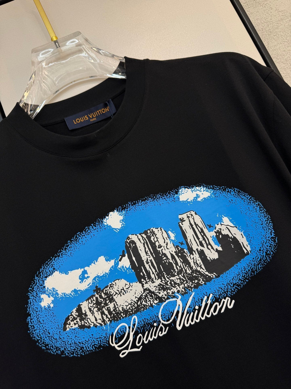 LOUIS VUITTON LV BLACK COTTON T-SHIRT 238919