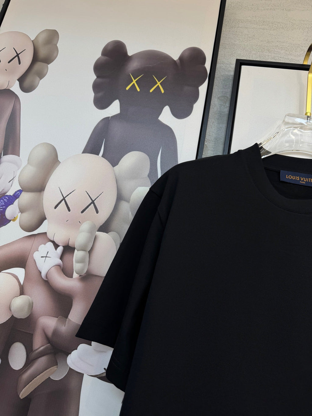LOUIS VUITTON LV T-SHIRT IN BLACK COTTON FABRIC 238921
