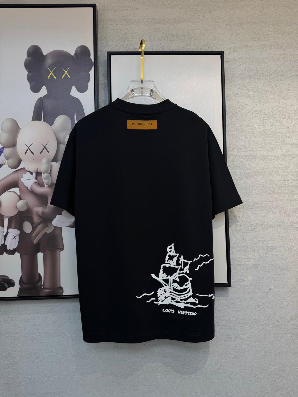 LOUIS VUITTON LV T-SHIRT IN BLACK COTTON FABRIC 238921