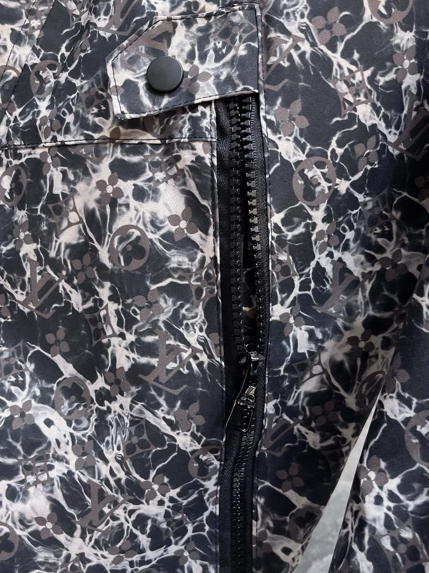 LOUIS VUITTON LV BLACK MIX WHITE MONOGRAM JACKET 239557